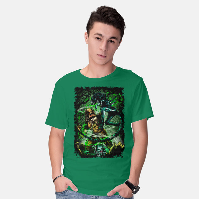 Battle Of Aliens-Mens-Basic-Tee-Conjura Geek