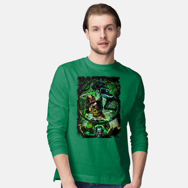 Battle Of Aliens-Mens-Long Sleeved-Tee-Conjura Geek