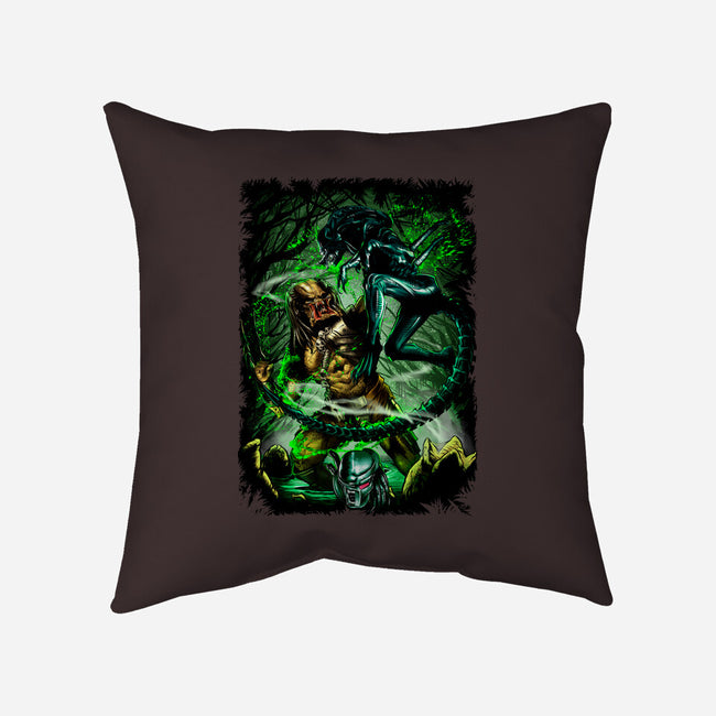 Battle Of Aliens-None-Removable Cover w Insert-Throw Pillow-Conjura Geek