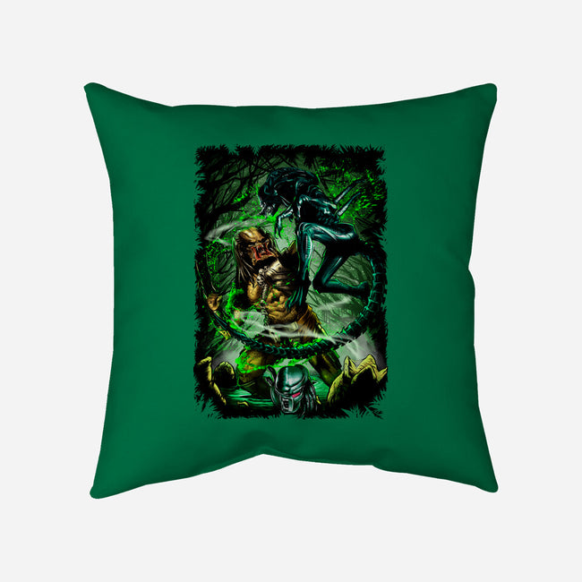 Battle Of Aliens-None-Removable Cover w Insert-Throw Pillow-Conjura Geek