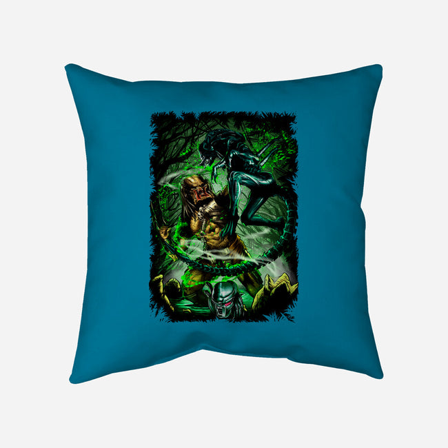 Battle Of Aliens-None-Removable Cover w Insert-Throw Pillow-Conjura Geek