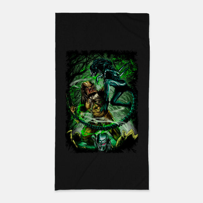 Battle Of Aliens-None-Beach-Towel-Conjura Geek