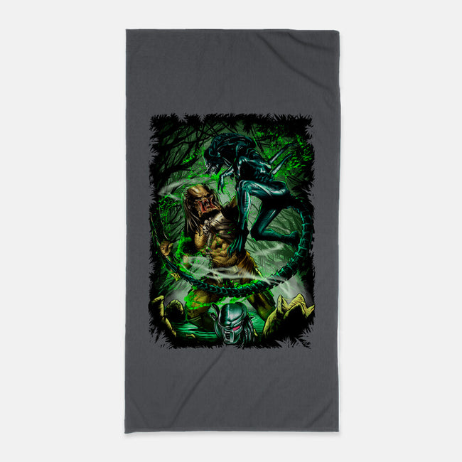 Battle Of Aliens-None-Beach-Towel-Conjura Geek