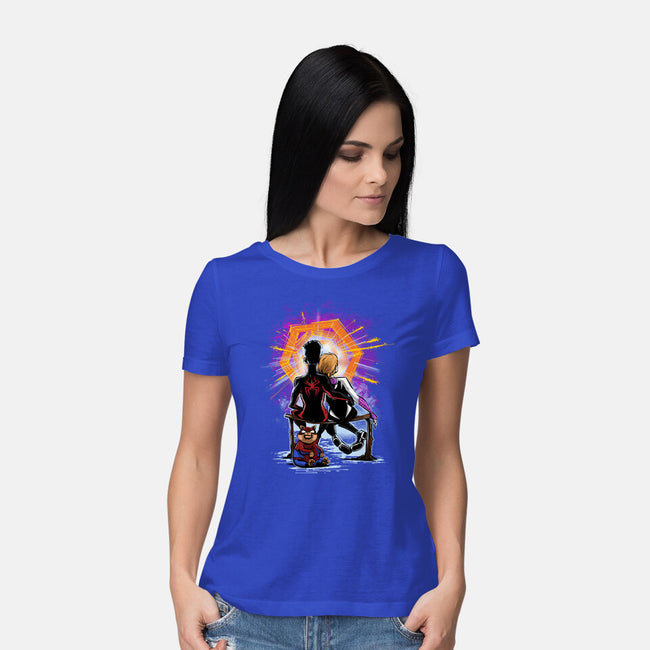 Spiders Gazing At The Moon-Womens-Basic-Tee-zascanauta