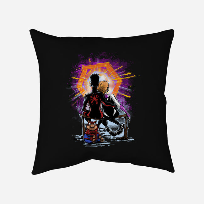 Spiders Gazing At The Moon-None-Removable Cover-Throw Pillow-zascanauta