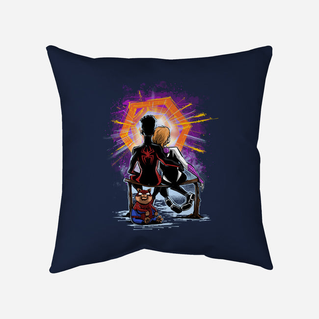 Spiders Gazing At The Moon-None-Removable Cover-Throw Pillow-zascanauta