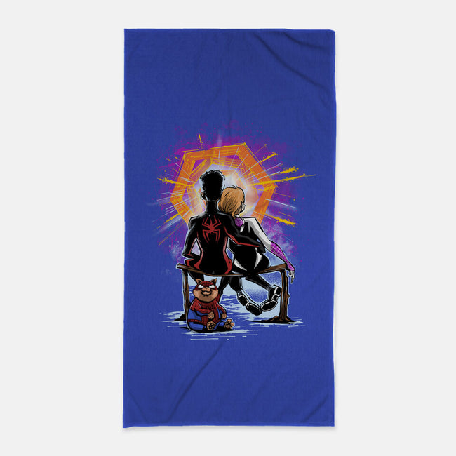 Spiders Gazing At The Moon-None-Beach-Towel-zascanauta