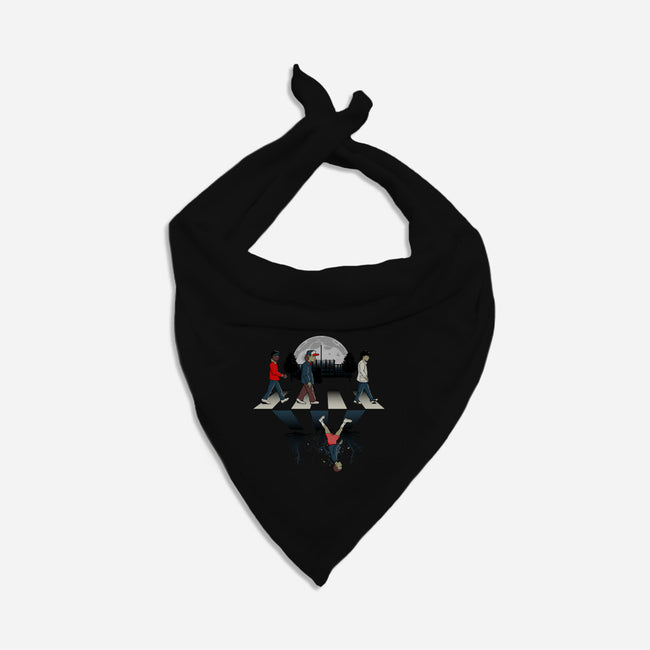 Upside Down Road-dog bandana pet collar-foureyedesign
