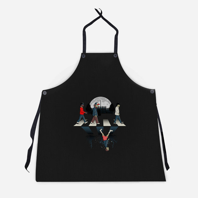 Upside Down Road-unisex kitchen apron-foureyedesign