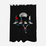 Upside Down Road-none polyester shower curtain-foureyedesign