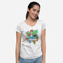 Walkin' On Sunshine-womens v-neck tee-xMitch