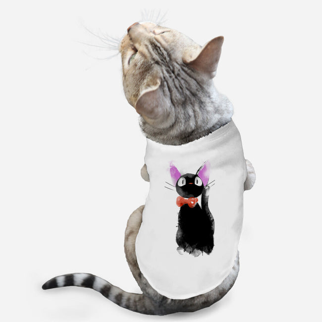 Watercolor Cat-cat basic pet tank-ddjvigo