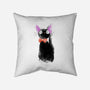 Watercolor Cat-none removable cover w insert throw pillow-ddjvigo