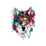 Watercolor Wolf-none basic tote-RizaPeker