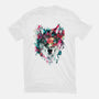 Watercolor Wolf-mens basic tee-RizaPeker