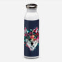 Watercolor Wolf-none water bottle drinkware-RizaPeker