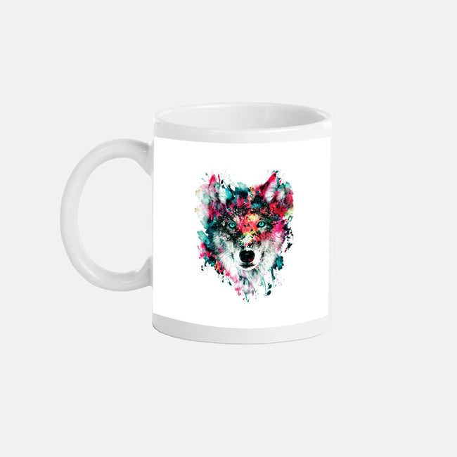 Watercolor Wolf-none glossy mug-RizaPeker