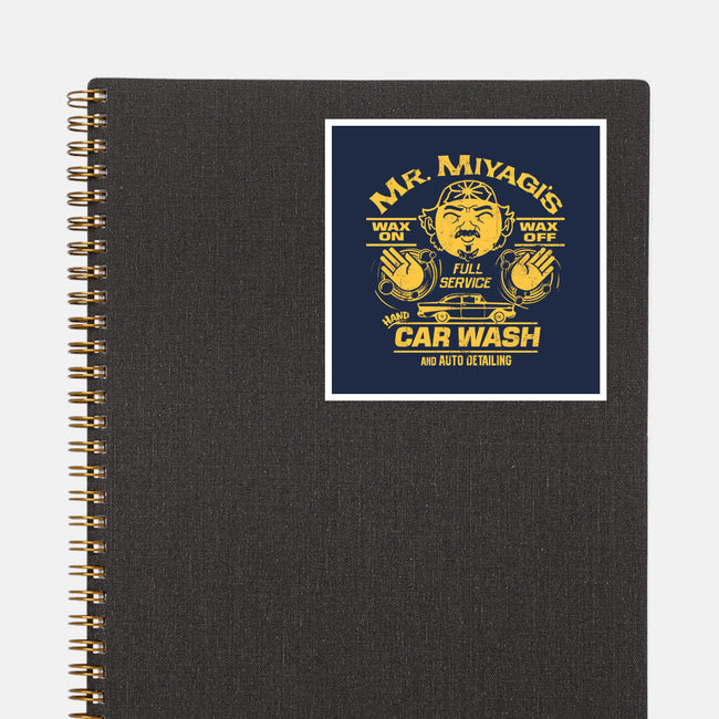 Wax On Wax Off Car Wash-none glossy sticker-DeepFriedArt
