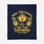 Wax On Wax Off Car Wash-none fleece blanket-DeepFriedArt