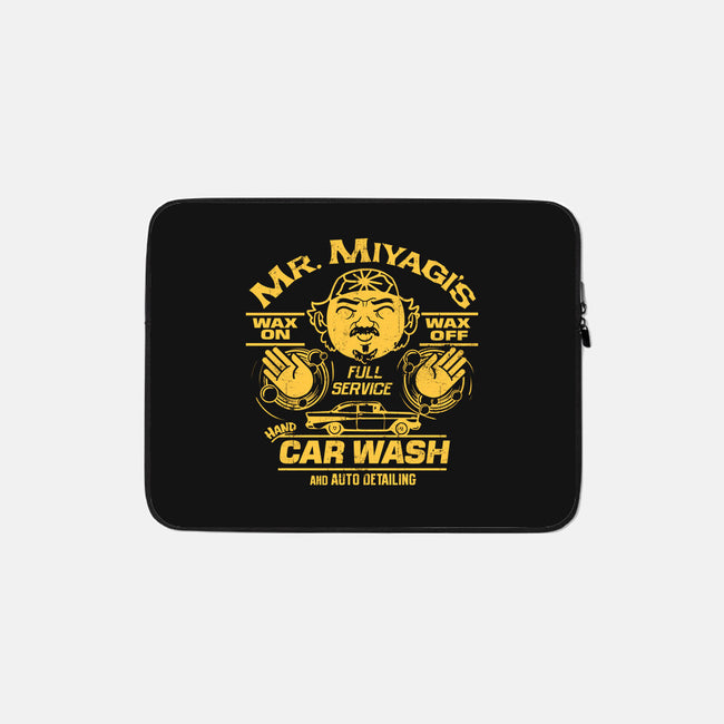 Wax On Wax Off Car Wash-none zippered laptop sleeve-DeepFriedArt