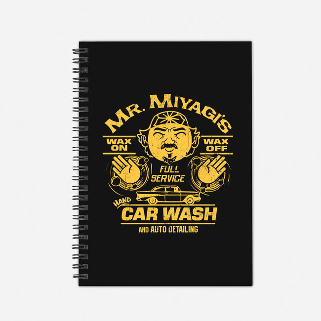 Wax On Wax Off Car Wash-none dot grid notebook-DeepFriedArt