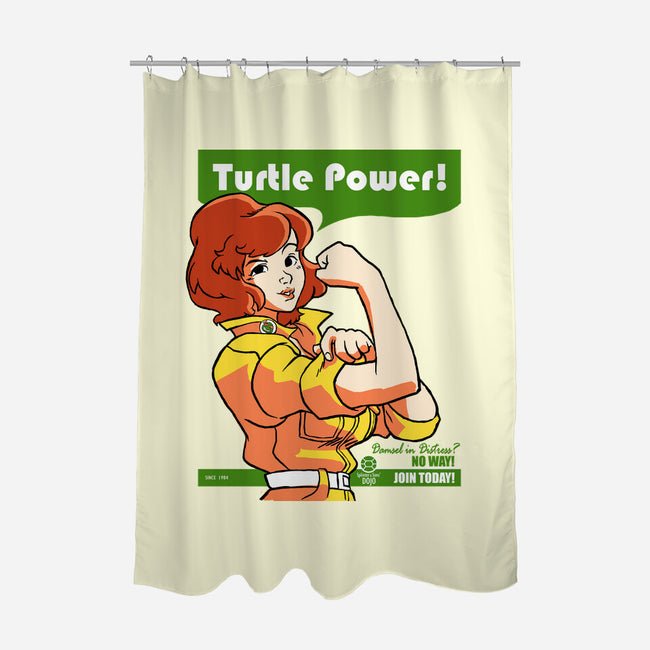 We Can Do It Turtles-none polyester shower curtain-hugohugo