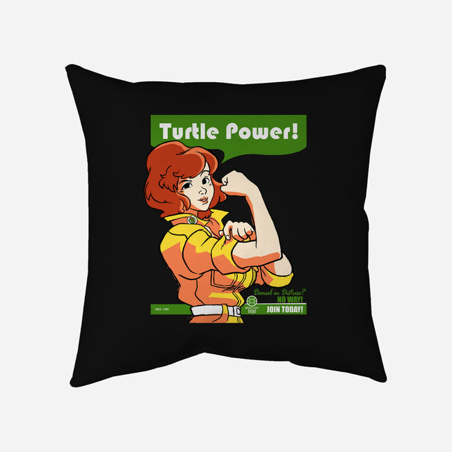 We Can Do It Turtles-none removable cover w insert throw pillow-hugohugo