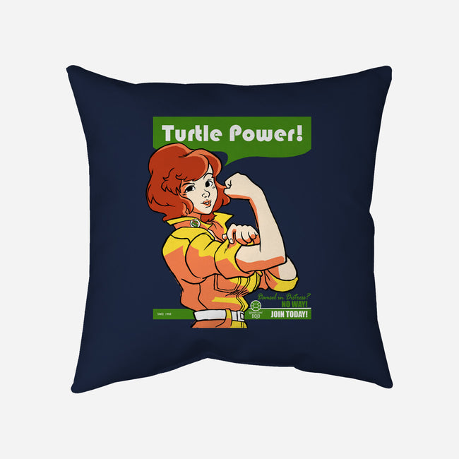 We Can Do It Turtles-none removable cover w insert throw pillow-hugohugo