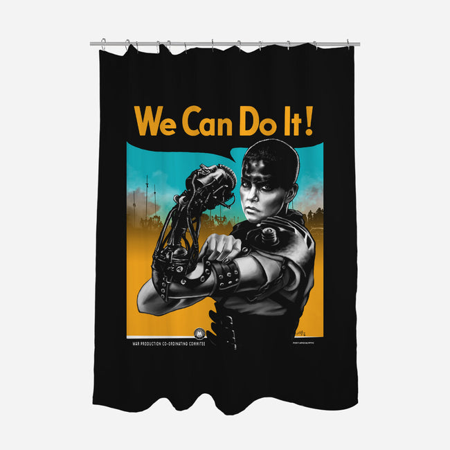 We Can Do It Furiously-none polyester shower curtain-hugohugo