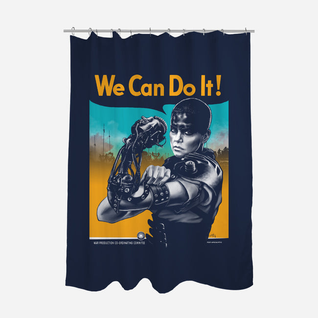 We Can Do It Furiously-none polyester shower curtain-hugohugo