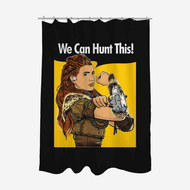 We Can Hunt This!-none polyester shower curtain-rustenico