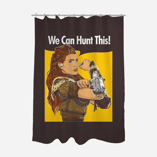 We Can Hunt This!-none polyester shower curtain-rustenico