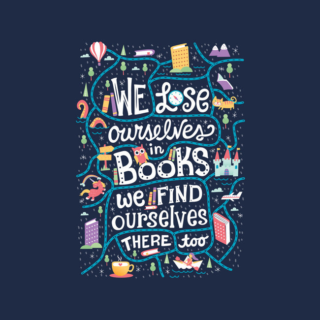 We Lose Ourselves in Books-none removable cover w insert throw pillow-risarodil