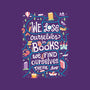 We Lose Ourselves in Books-none removable cover w insert throw pillow-risarodil