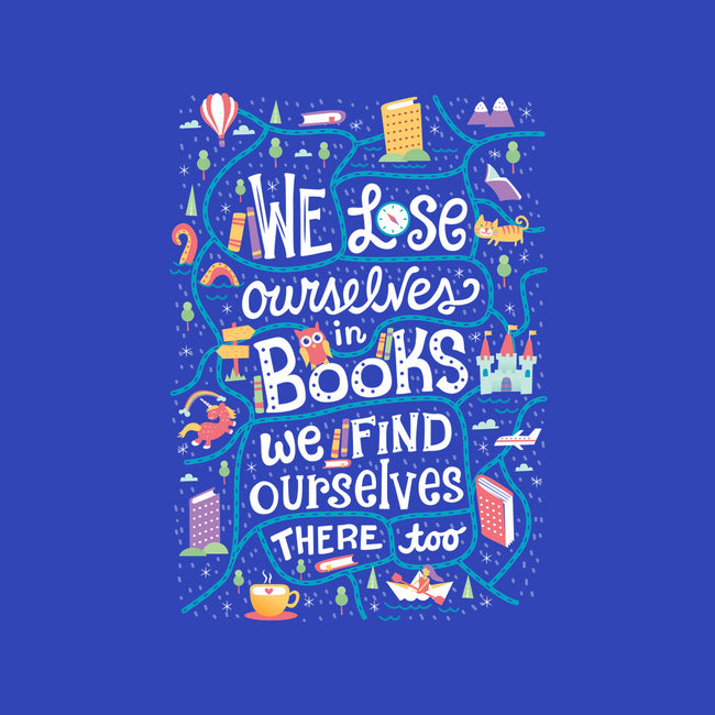 We Lose Ourselves in Books-none drawstring bag-risarodil
