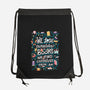 We Lose Ourselves in Books-none drawstring bag-risarodil