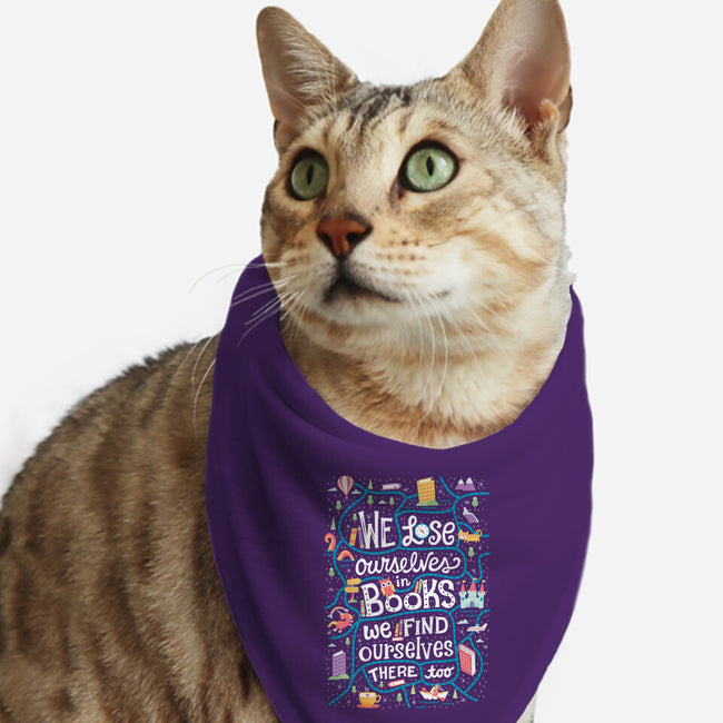 We Lose Ourselves in Books-cat bandana pet collar-risarodil