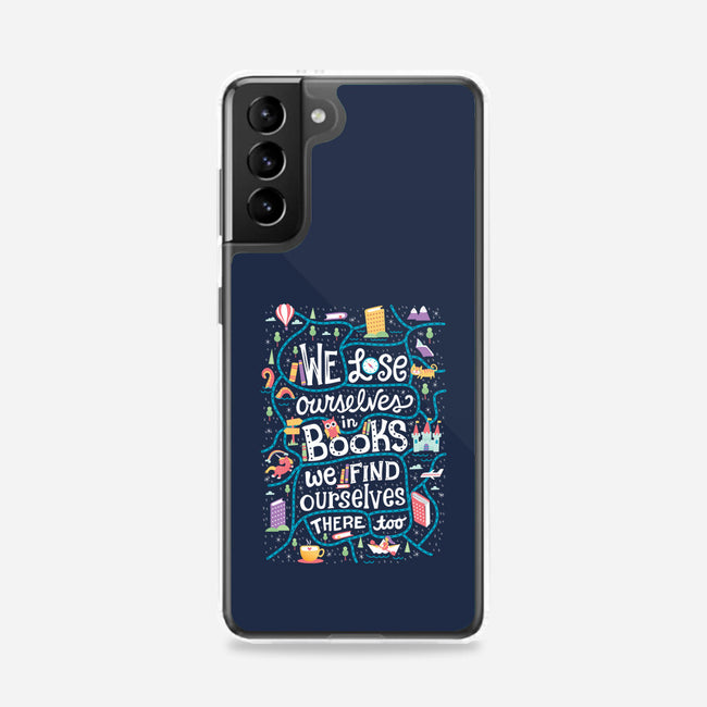 We Lose Ourselves in Books-samsung snap phone case-risarodil