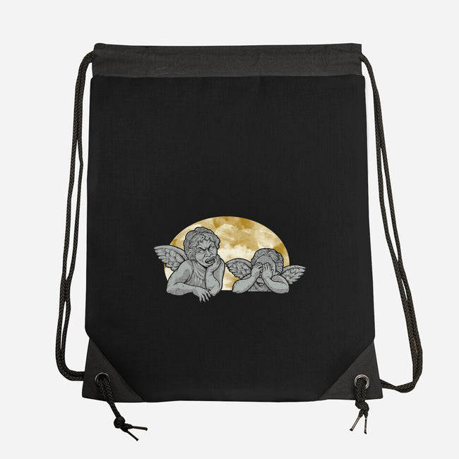 Weeping Cherubs-none drawstring bag-jkilpatrick
