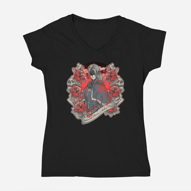 Welcome Home, Ashen One-womens v-neck tee-AutoSave