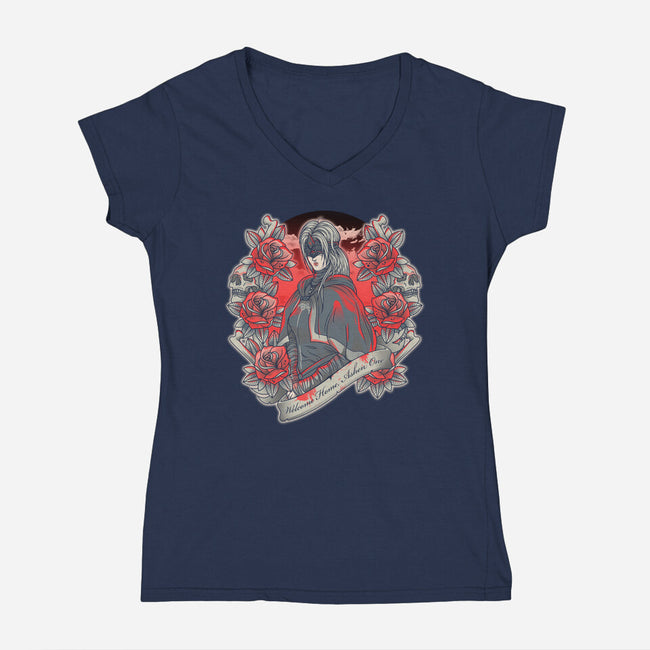 Welcome Home, Ashen One-womens v-neck tee-AutoSave