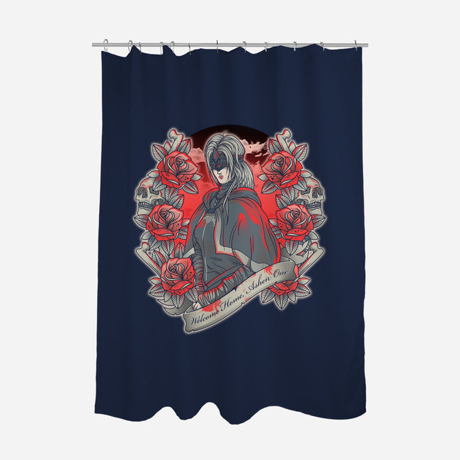 Welcome Home, Ashen One-none polyester shower curtain-AutoSave