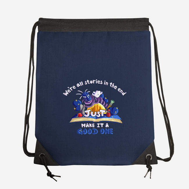 We're All Stories-none drawstring bag-danirodart