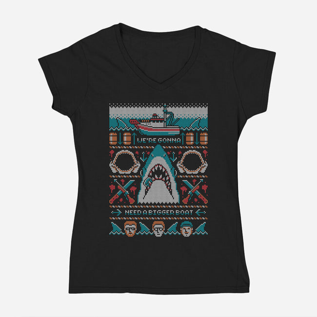 We're Gonna Need A Bigger Bow-womens v-neck tee-BWdesigns