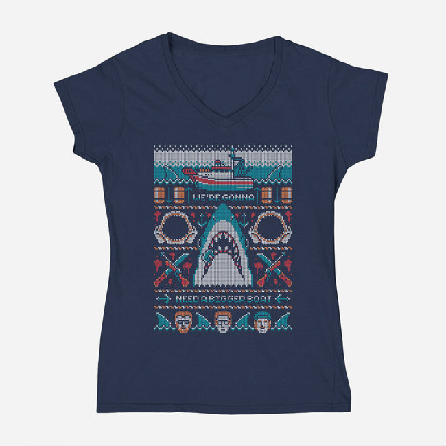 We're Gonna Need A Bigger Bow-womens v-neck tee-BWdesigns