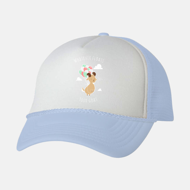 Whatever Floats Your Goat-unisex trucker hat-ChocolateRaisinFury