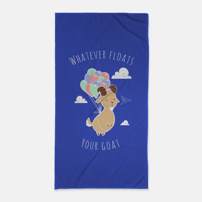 Whatever Floats Your Goat-none beach towel-ChocolateRaisinFury