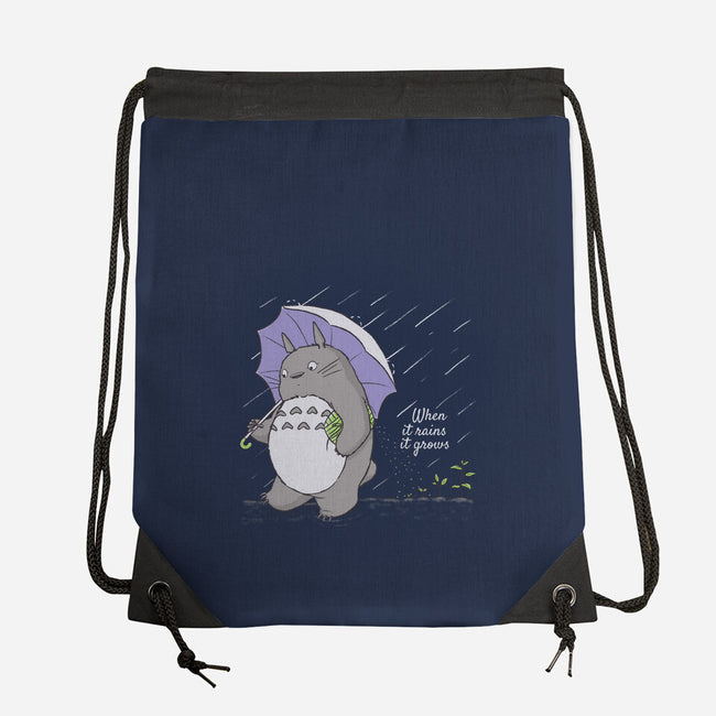 When It Rains-none drawstring bag-LiRoVi