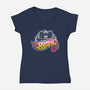 When this baby hits 88 miles per hour...-womens v-neck tee-victorsbeard