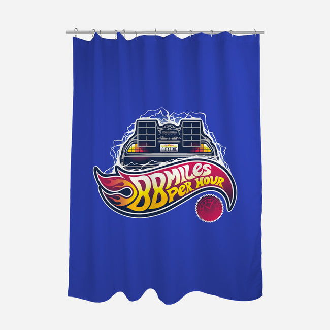 When this baby hits 88 miles per hour...-none polyester shower curtain-victorsbeard